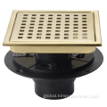 Square Gold Floor Drain Stainless steel square gold Floor drain Supplier